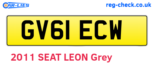 GV61ECW are the vehicle registration plates.