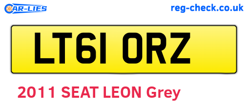 LT61ORZ are the vehicle registration plates.