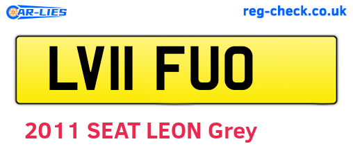 LV11FUO are the vehicle registration plates.