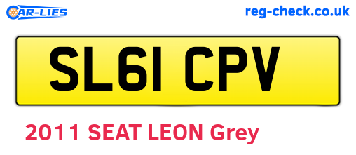 SL61CPV are the vehicle registration plates.