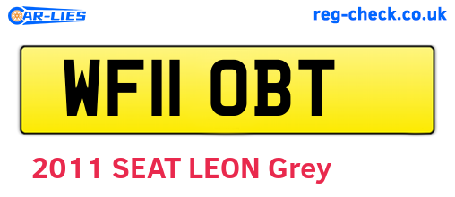 WF11OBT are the vehicle registration plates.