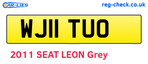 WJ11TUO are the vehicle registration plates.