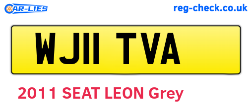 WJ11TVA are the vehicle registration plates.