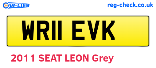 WR11EVK are the vehicle registration plates.