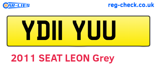 YD11YUU are the vehicle registration plates.