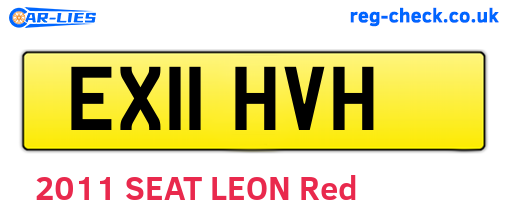 EX11HVH are the vehicle registration plates.