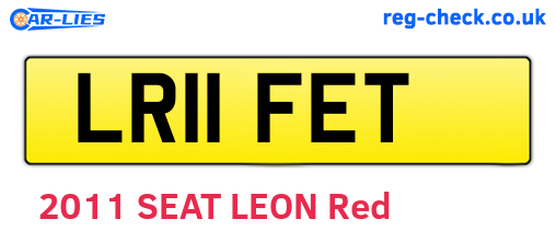 LR11FET are the vehicle registration plates.