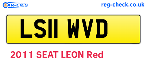 LS11WVD are the vehicle registration plates.