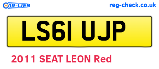 LS61UJP are the vehicle registration plates.