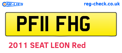 PF11FHG are the vehicle registration plates.