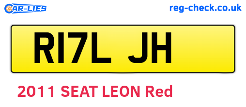 R17LJH are the vehicle registration plates.