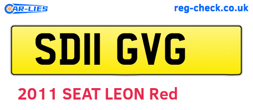SD11GVG are the vehicle registration plates.