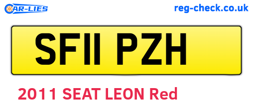 SF11PZH are the vehicle registration plates.