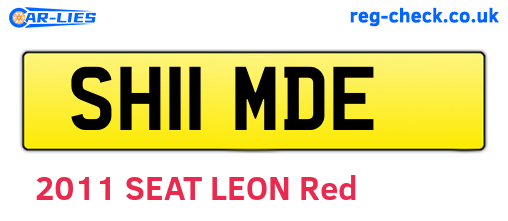 SH11MDE are the vehicle registration plates.