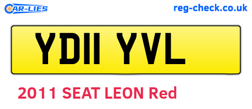 YD11YVL are the vehicle registration plates.