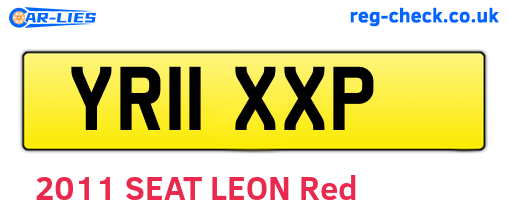 YR11XXP are the vehicle registration plates.