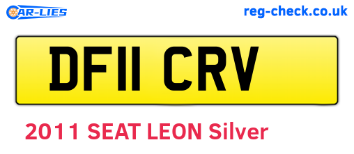 DF11CRV are the vehicle registration plates.