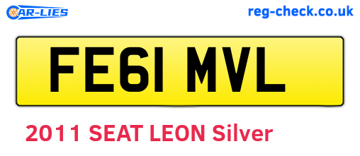FE61MVL are the vehicle registration plates.