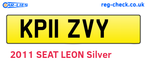 KP11ZVY are the vehicle registration plates.