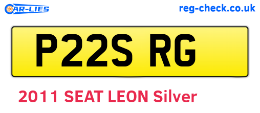 P22SRG are the vehicle registration plates.