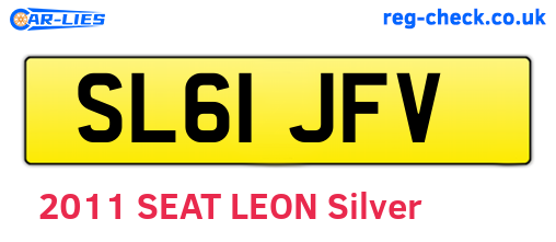 SL61JFV are the vehicle registration plates.