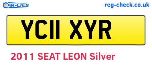 YC11XYR are the vehicle registration plates.