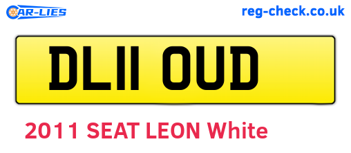 DL11OUD are the vehicle registration plates.