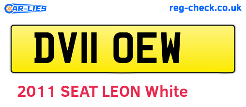 DV11OEW are the vehicle registration plates.