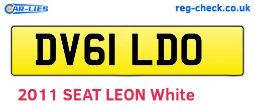 DV61LDO are the vehicle registration plates.