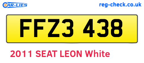 FFZ3438 are the vehicle registration plates.