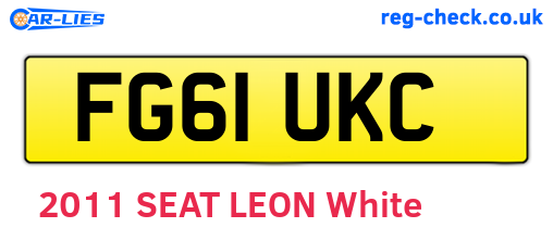 FG61UKC are the vehicle registration plates.