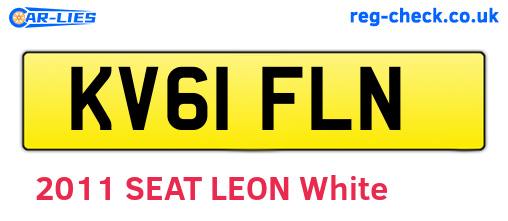 KV61FLN are the vehicle registration plates.