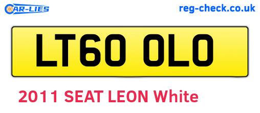 LT60OLO are the vehicle registration plates.