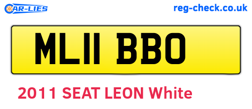 ML11BBO are the vehicle registration plates.