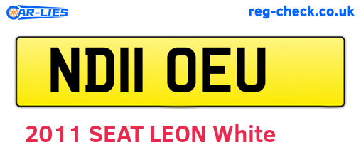 ND11OEU are the vehicle registration plates.