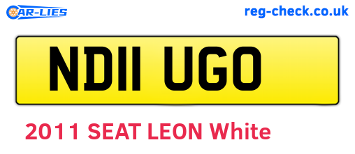 ND11UGO are the vehicle registration plates.