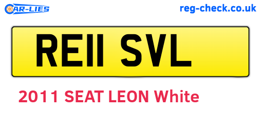 RE11SVL are the vehicle registration plates.