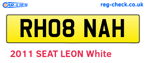 RH08NAH are the vehicle registration plates.