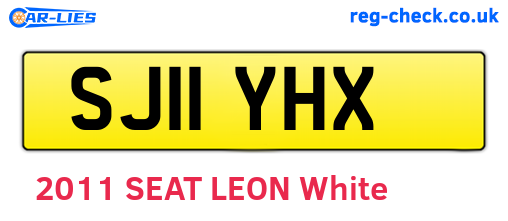 SJ11YHX are the vehicle registration plates.