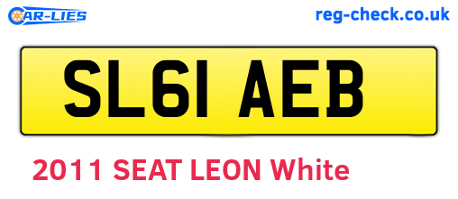 SL61AEB are the vehicle registration plates.