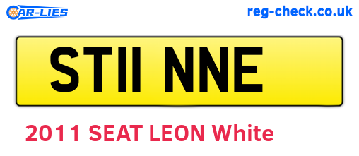 ST11NNE are the vehicle registration plates.