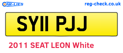 SY11PJJ are the vehicle registration plates.