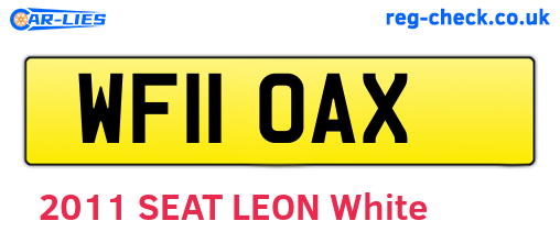 WF11OAX are the vehicle registration plates.