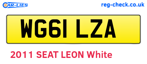 WG61LZA are the vehicle registration plates.