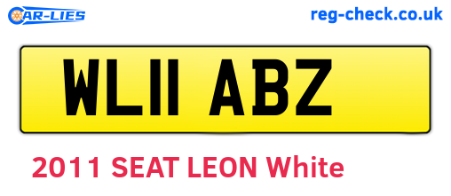 WL11ABZ are the vehicle registration plates.