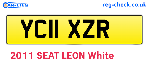 YC11XZR are the vehicle registration plates.