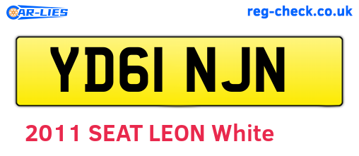 YD61NJN are the vehicle registration plates.