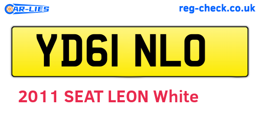 YD61NLO are the vehicle registration plates.