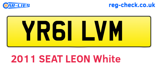 YR61LVM are the vehicle registration plates.