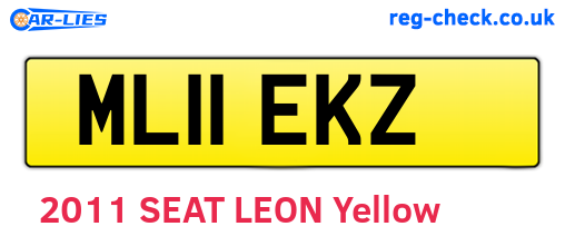 ML11EKZ are the vehicle registration plates.